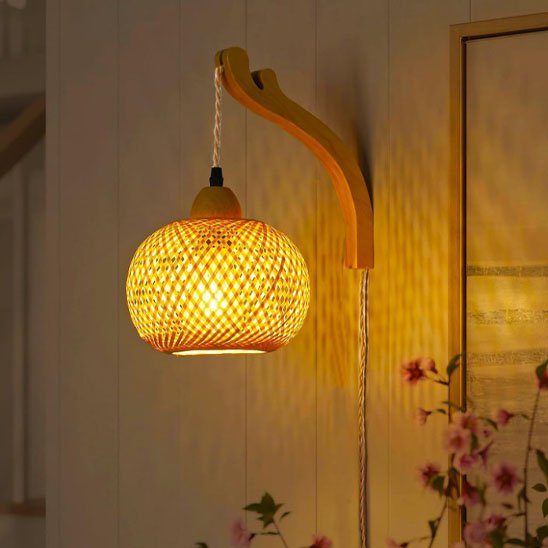 Applique murale rotin