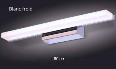 applique salle de bain 60 cm blanc froid