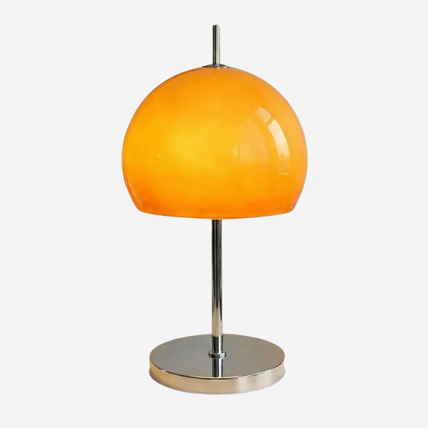 Lampe champignon orange Rétro 70 variante produit vintage.