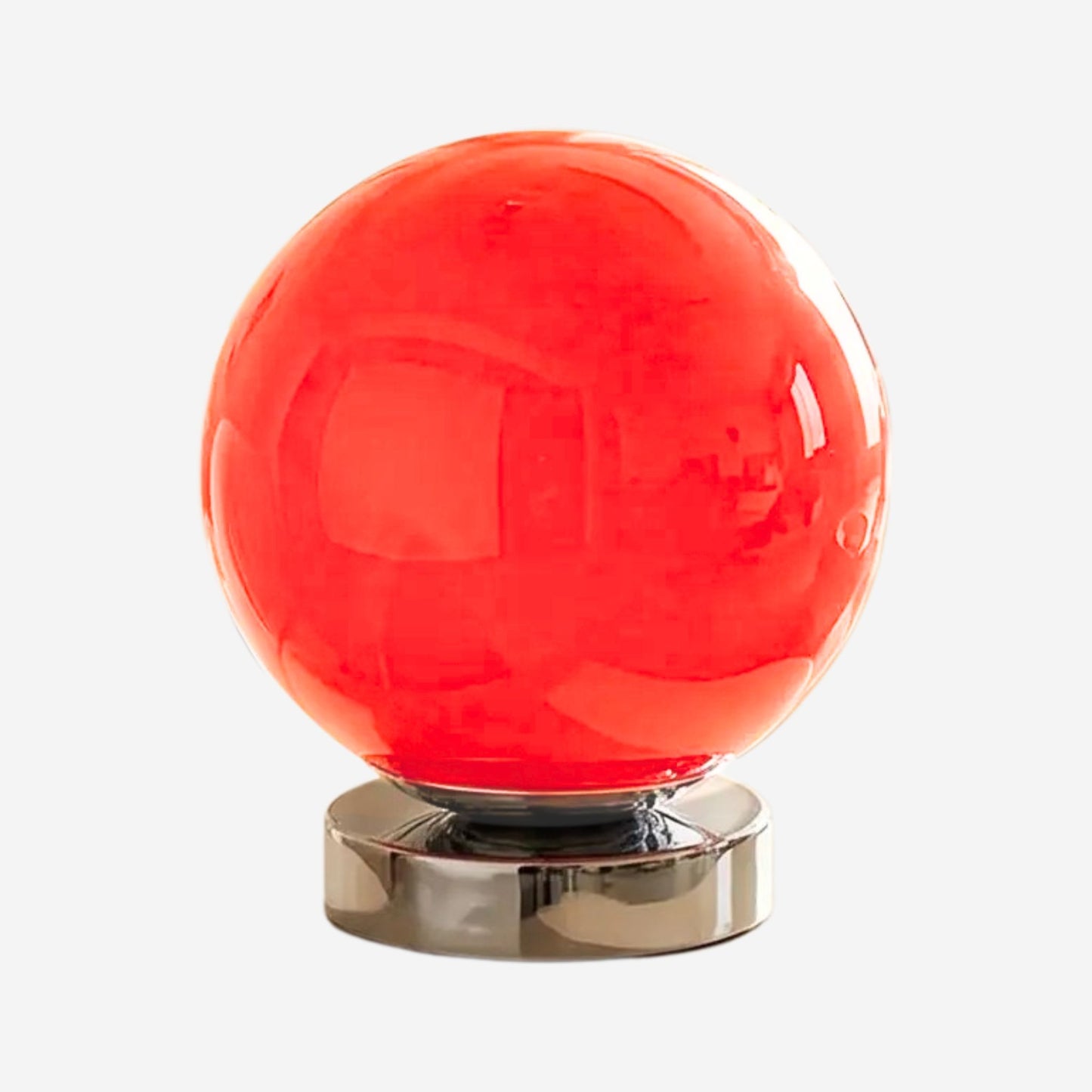 lampe table rouge variante produit petite spherique led space age