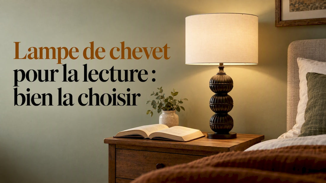 Lampe de chevet illuminant un livre ouvert