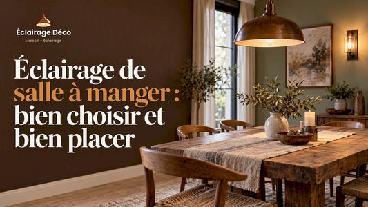 Salle à manger illuminée par plusieurs sources chaleureuses