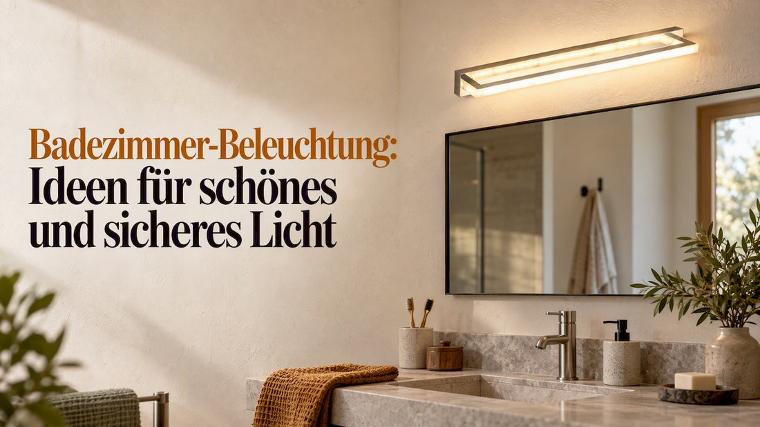 IP44-Wandleuchte neben dem Badezimmerspiegel