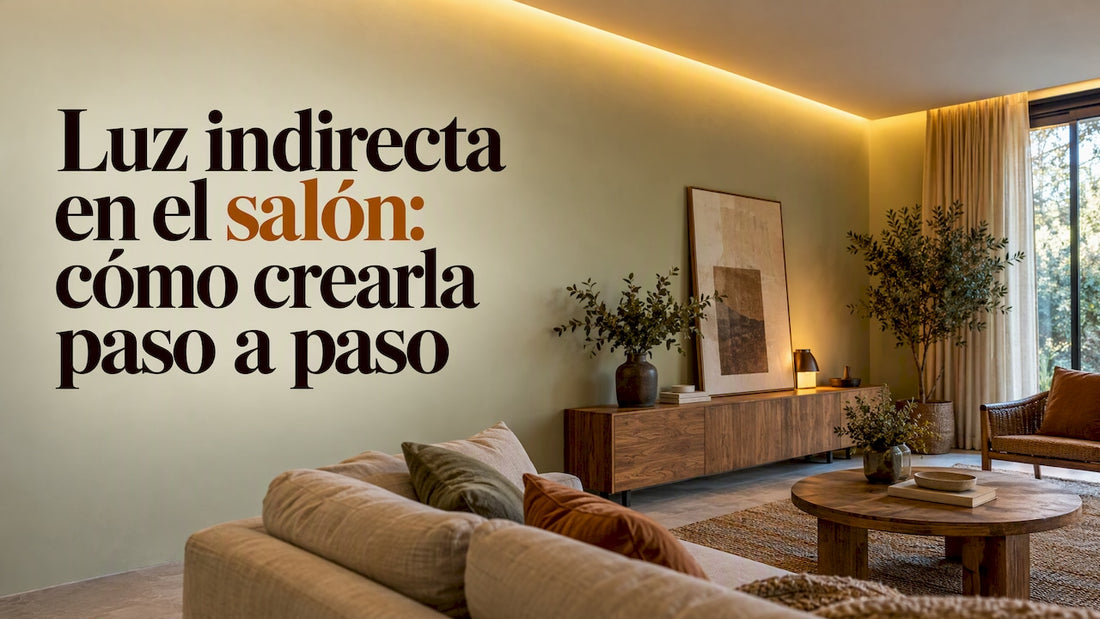 Luz indirecta que se refleja en una sala acogedora