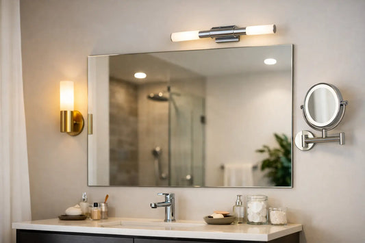 Où placer éclairage mural miroir 