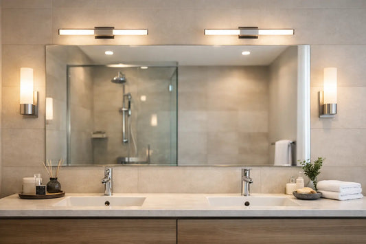 Comment éclairer un miroir double vasque ?
