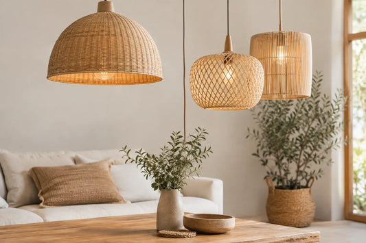 Luminaires matériaux naturels pour un intérieur doux