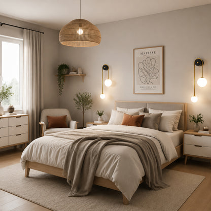 Applique murale chambre double globe design