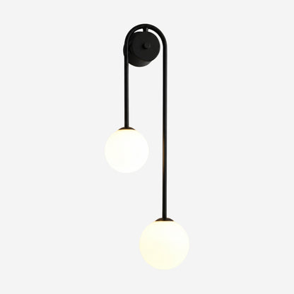 Applique murale chambre noire variante produit double globe design