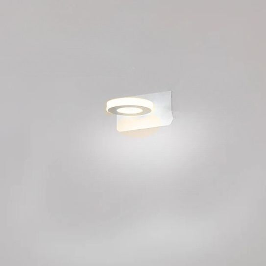 applique de salle de bain 1 lumiere rond couleur blanc blanc chaud