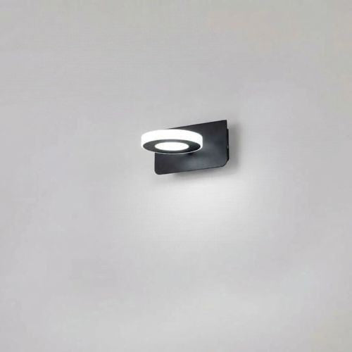 applique de salle de bain 1 lumiere rond couleur noir tricolor
