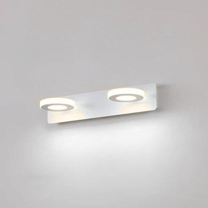 applique de salle de bain 2 lumiere couleur blanc blanc chaud