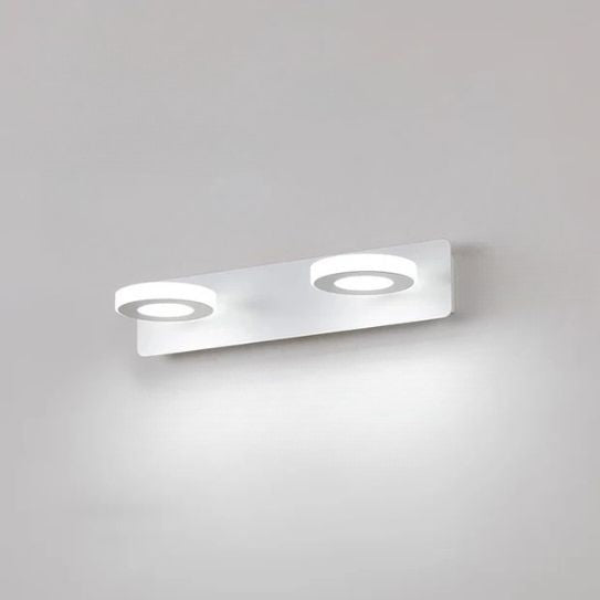 applique de salle de bain 2 lumieres couleur blanc blanc froid