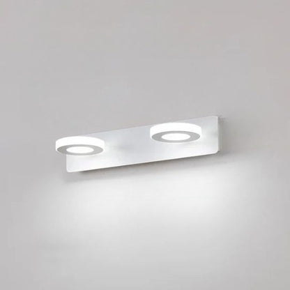 applique de salle de bain 2 lumieres couleur blanc tricolor