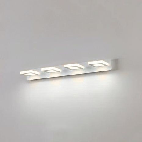 applique de salle de bain 4 lumieres blanc blanc chaud