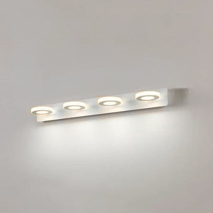 applique de salle de bain 4 lumieres rond couleur blanc blanc chaud