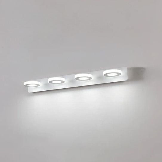 applique de salle de bain 4 lumieres rond couleur blanc blanc froid
