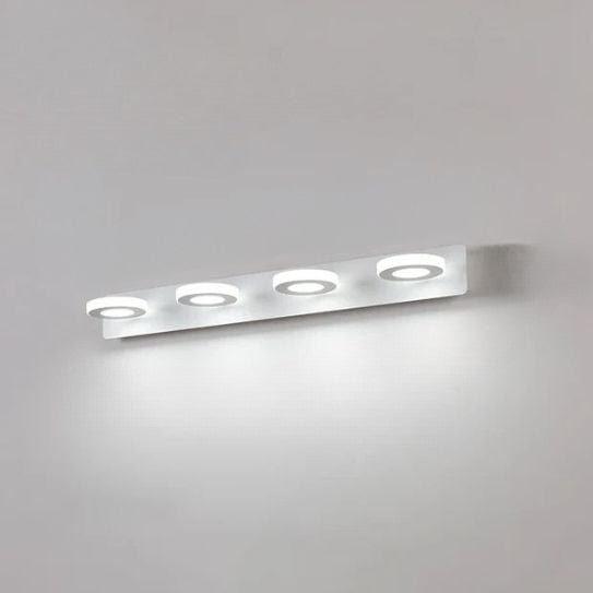applique de salle de bain 4 lumieres rond couleur blanc tricolor