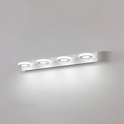 applique de salle de bain 4 lumieres rond couleur blanc tricolor