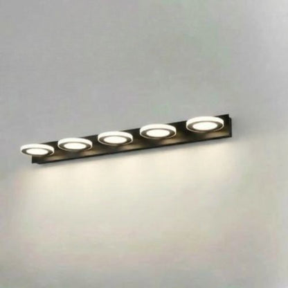 applique de salle de bain 5 lumieres rond couleur noir tricolor