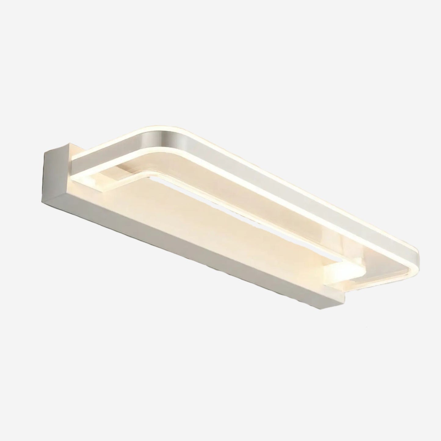 applique de salle de bain abat jour clair blanc chaud
