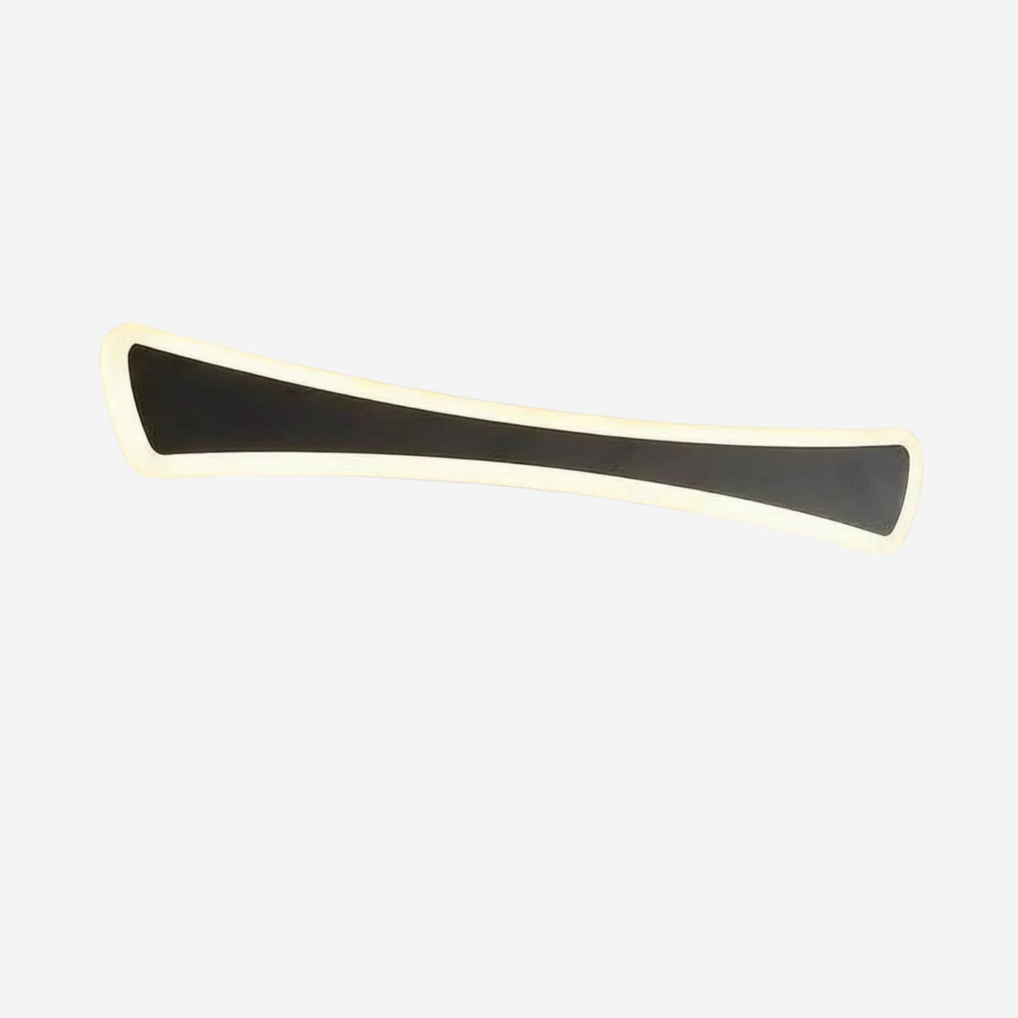 applique de salle de bain couleur noir temperature blanc chaud led curved design