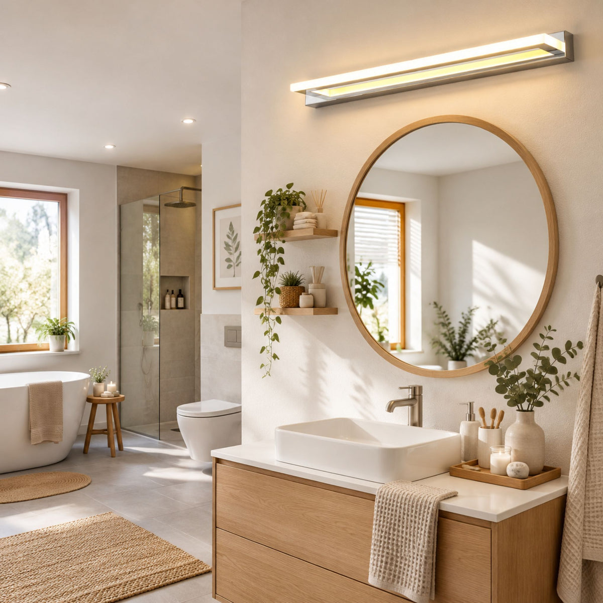 applique de salle de bain eclairage multi faces ip44 grande salle bain