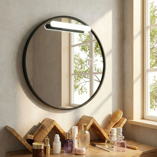 applique de salle de bain miroir rond maquillage led rechargeable magnetique
