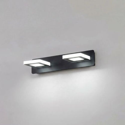 applique de salle de bain noir 2 lumieres fiche produit