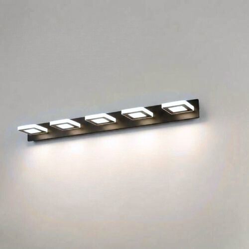 applique de salle de bain noir 5 lumieres fiche produit