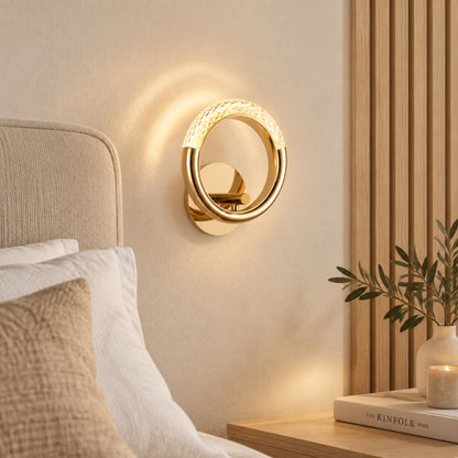 applique mural chambre avec plante style diamant dore