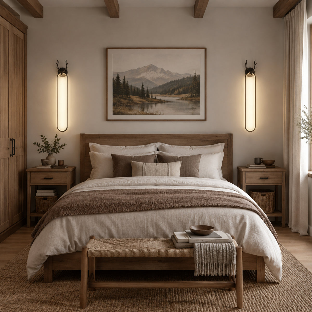applique mural chambre cerf scandinave minimaliste