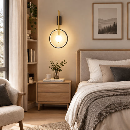 applique mural chambre lumiere directe avec plante design led apaisant