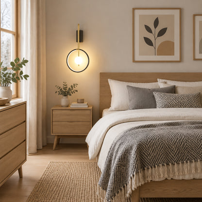 applique mural chambre lumiere directe dessus chevet design led apaisant