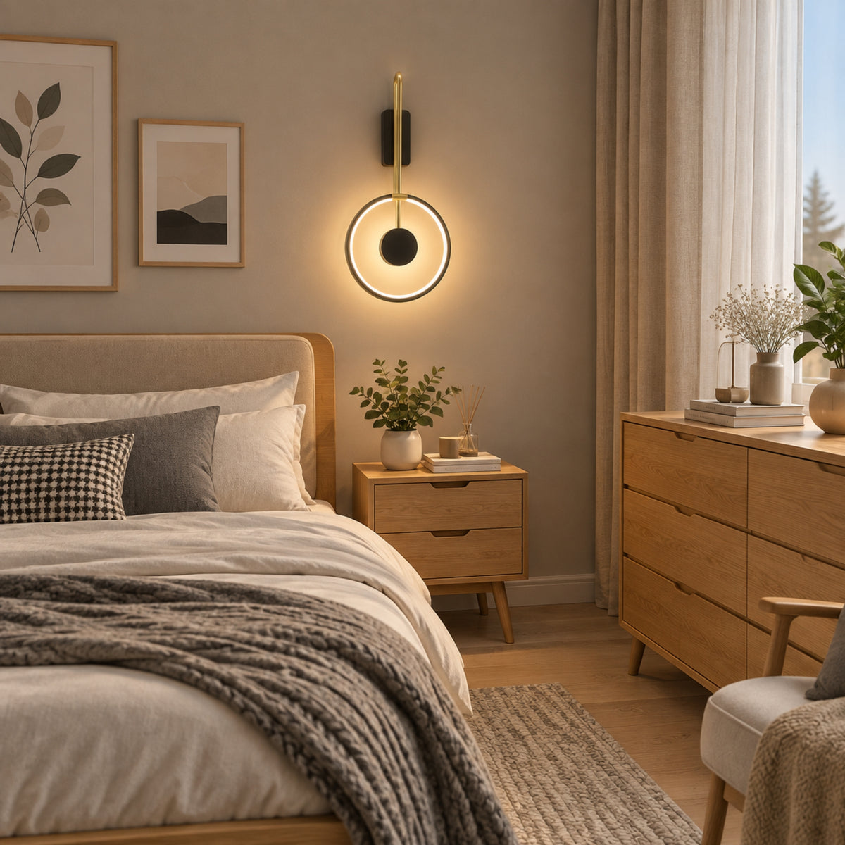 applique mural chambre lumiere indirecte dessus chevet design led apaisant