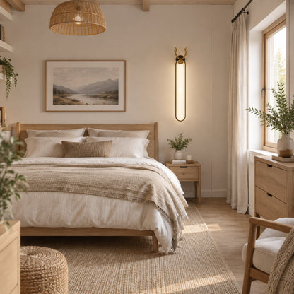 applique mural chambre noire doree avec cadre cerf scandinave minimaliste