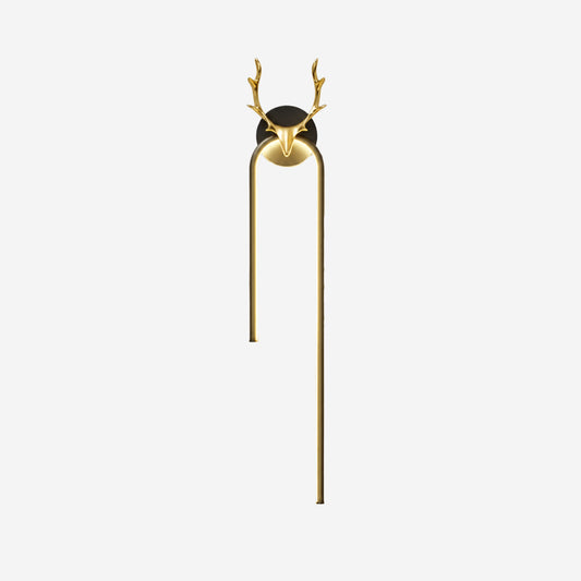 applique mural chambre noire doree fiche produit cerf scandinave led