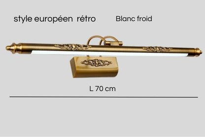 applique mural salle de bain 70 cm blanc froid