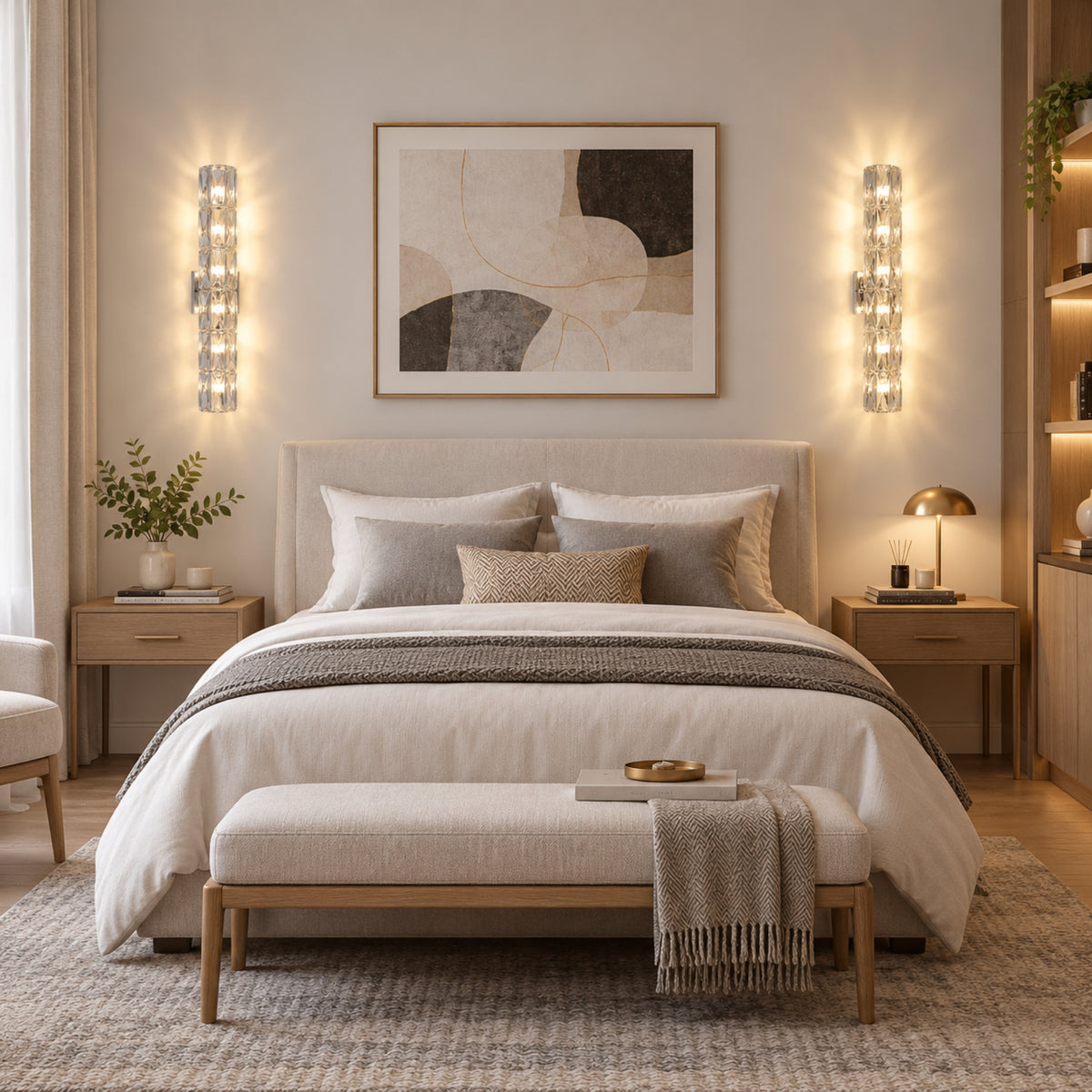applique murale chambre adulte 60 cm cristalia