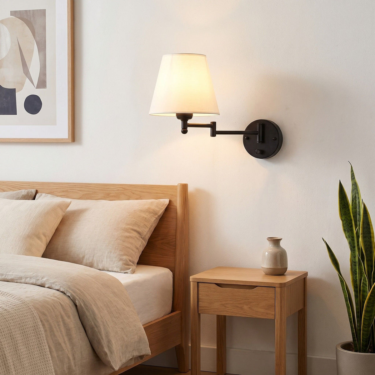 applique murale chambre adulte avec plante orientable a intensite variable