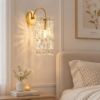applique murale chambre adulte cote lit cristal romance
