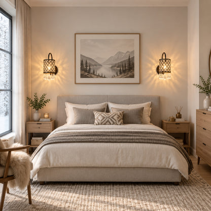 applique murale chambre adulte cristal elegance