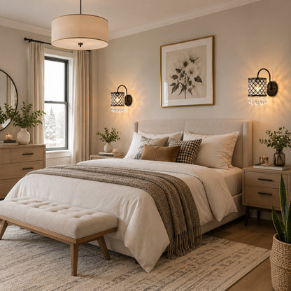 applique murale chambre adulte duo cristal elegance