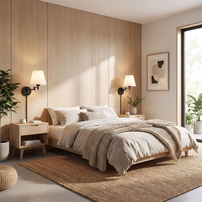 applique murale chambre adulte duo lampe dessus chevets orientable a intensite variable