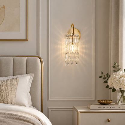 applique murale chambre adulte vue devant cristal romance