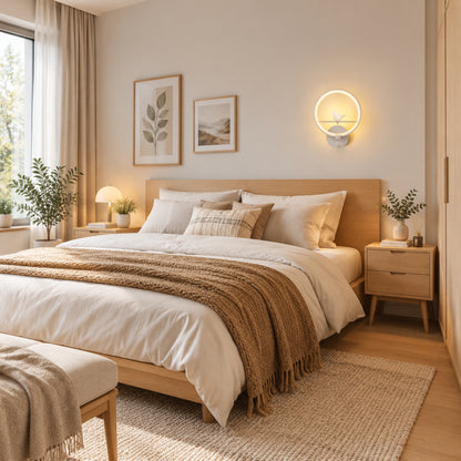 applique murale chambre blanche sur mur oiseau lumineux led