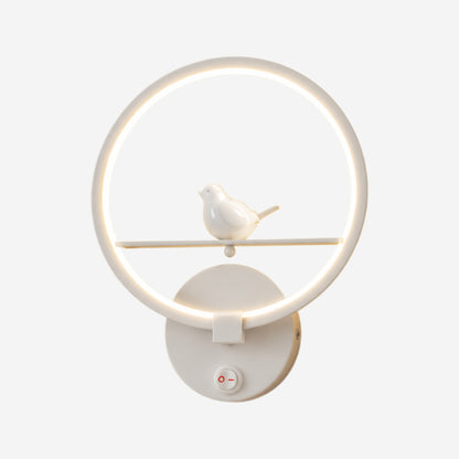 applique murale chambre blanche variante produit oiseau lumineux led