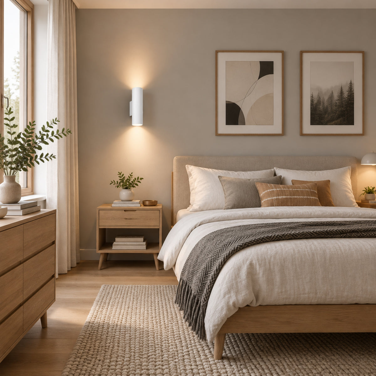 applique murale chambre couleur blanche design epure