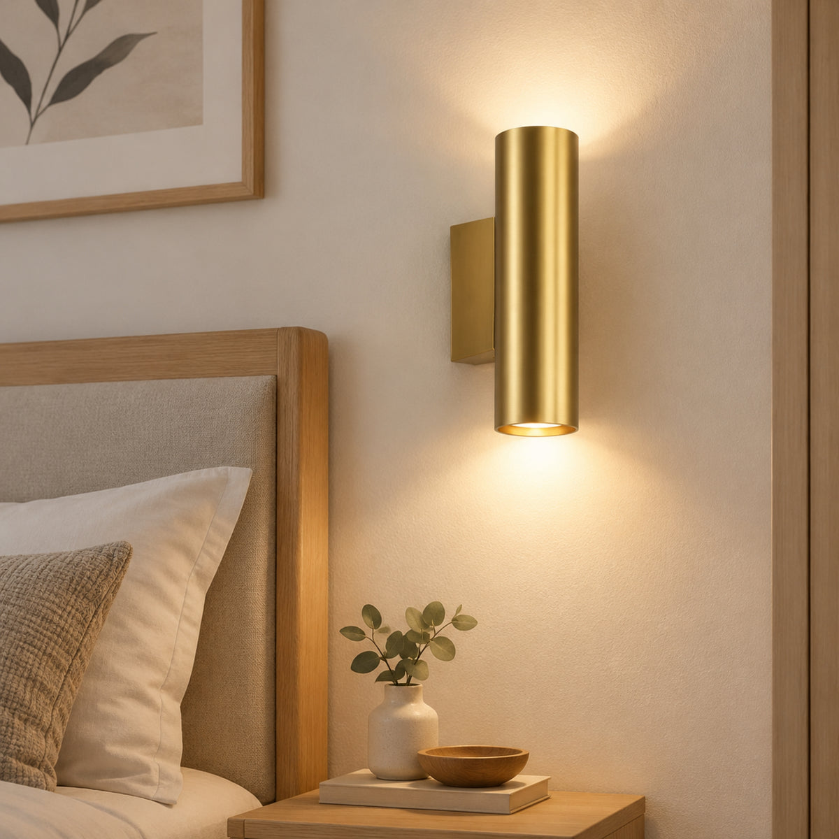 applique murale chambre doree design epure