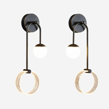 applique murale chambre duo lampe noire gauche droite double led design
